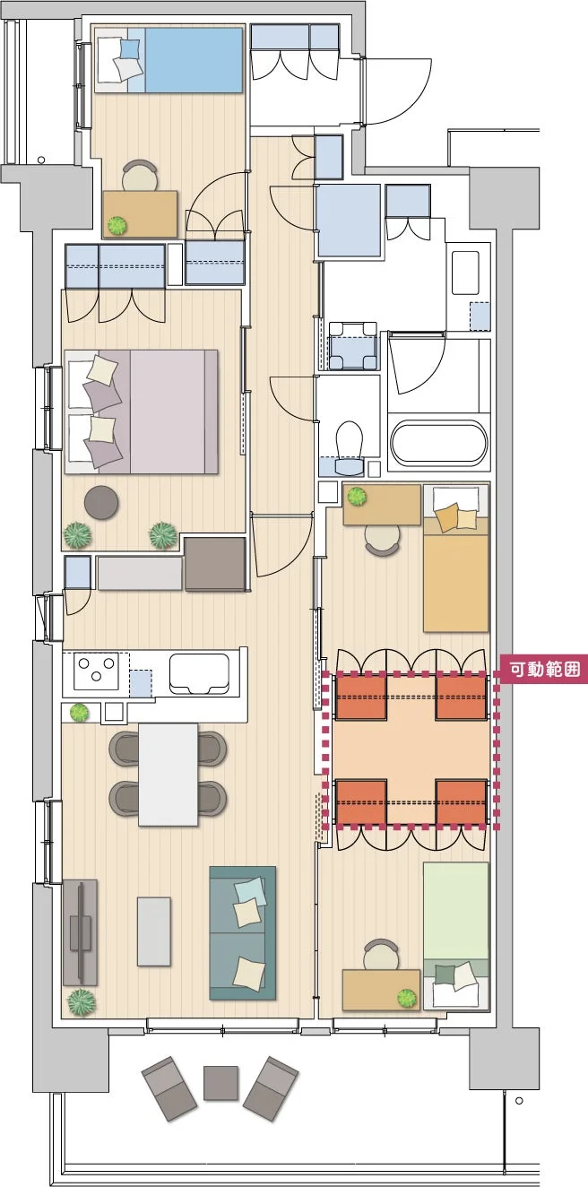 可動収納ユニット