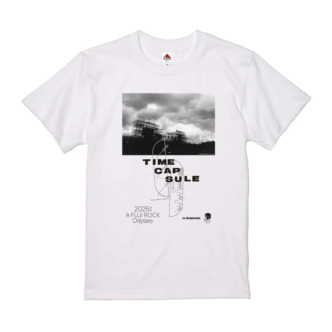 時空を超えるフジロック展オリジナルTシャツ(白、風景)