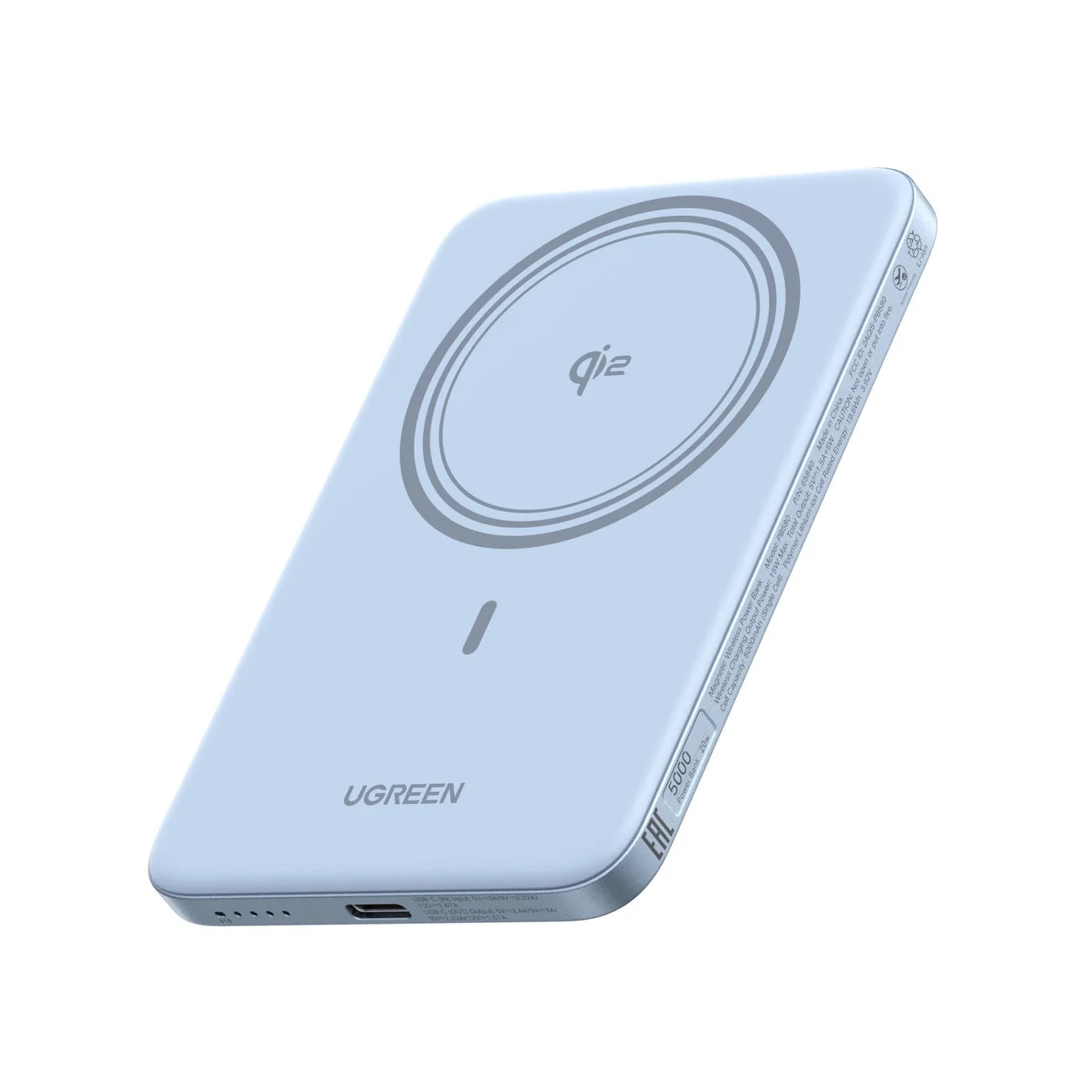 UGREEN MagFlow Air 5000mAh モバイルバッテリー ブルー