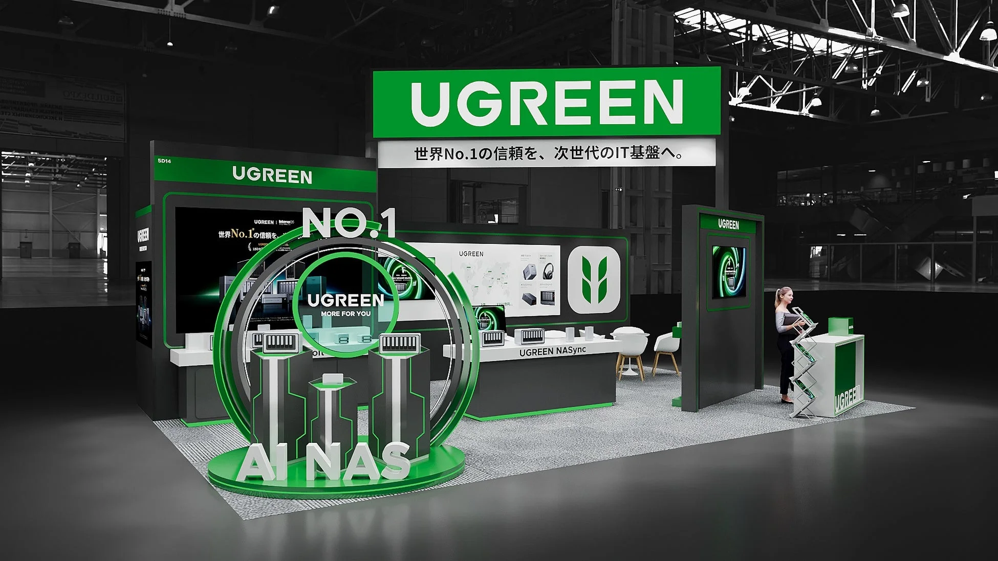UGREEN展示ブースの様子
