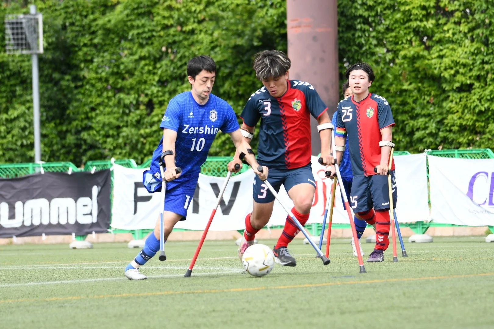 アンプティサッカーの試合風景
