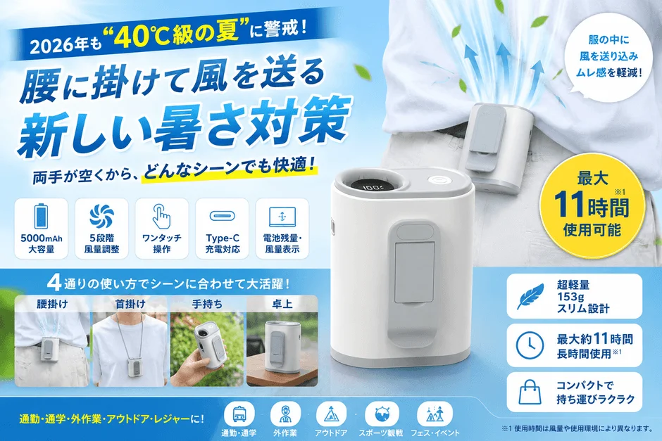 腰掛けファン4WAY