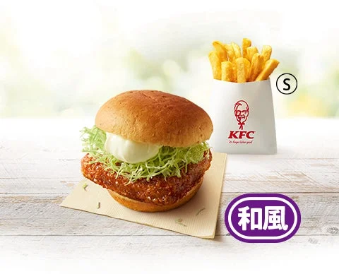 和風チキンカツバーガーコンビ