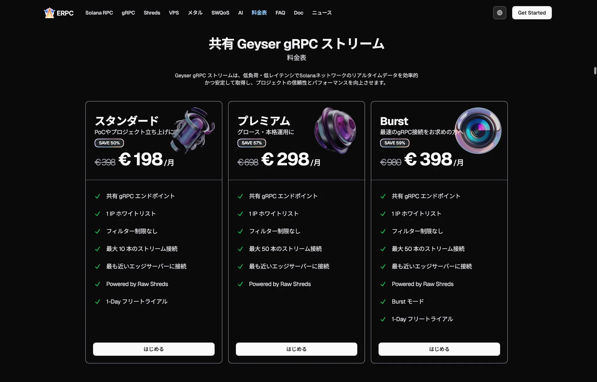 ERPCの料金プラン