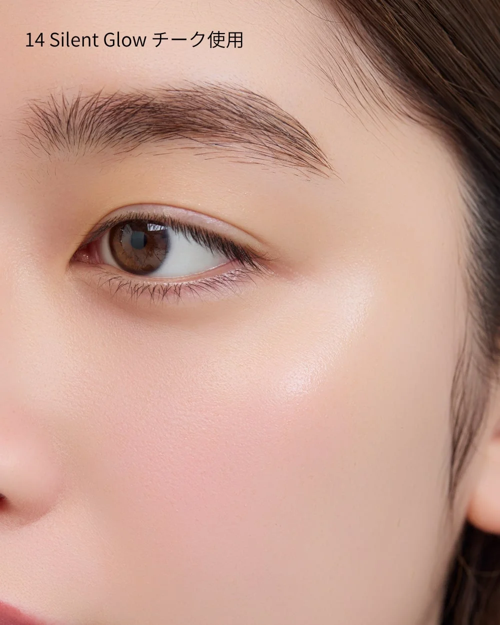 DIDION SINGLE EYECOLOR 14 Silent Glow チーク使用例