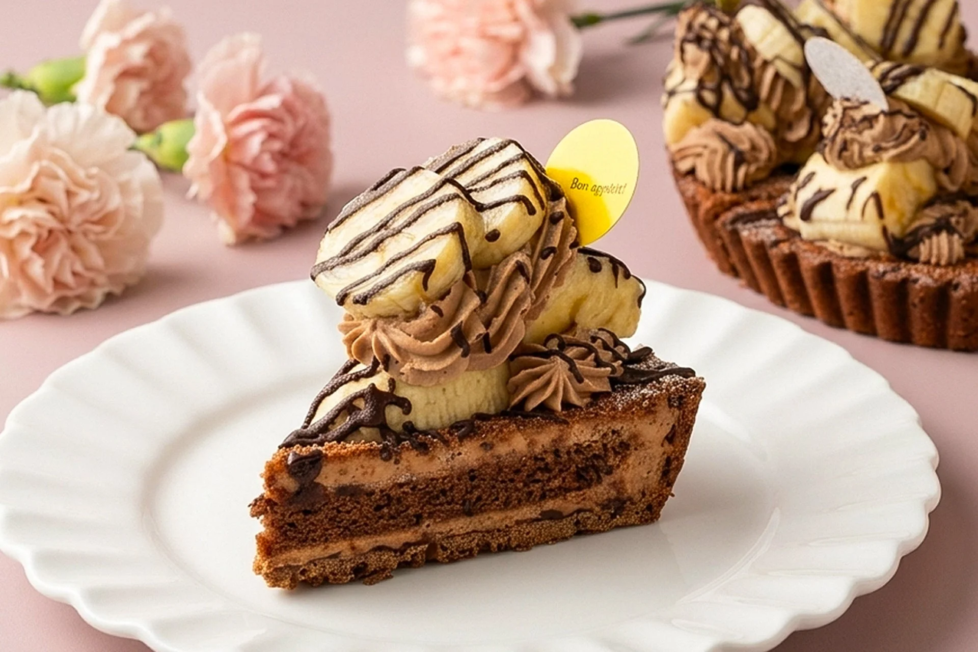 山盛りチョコバナナの王様タルト