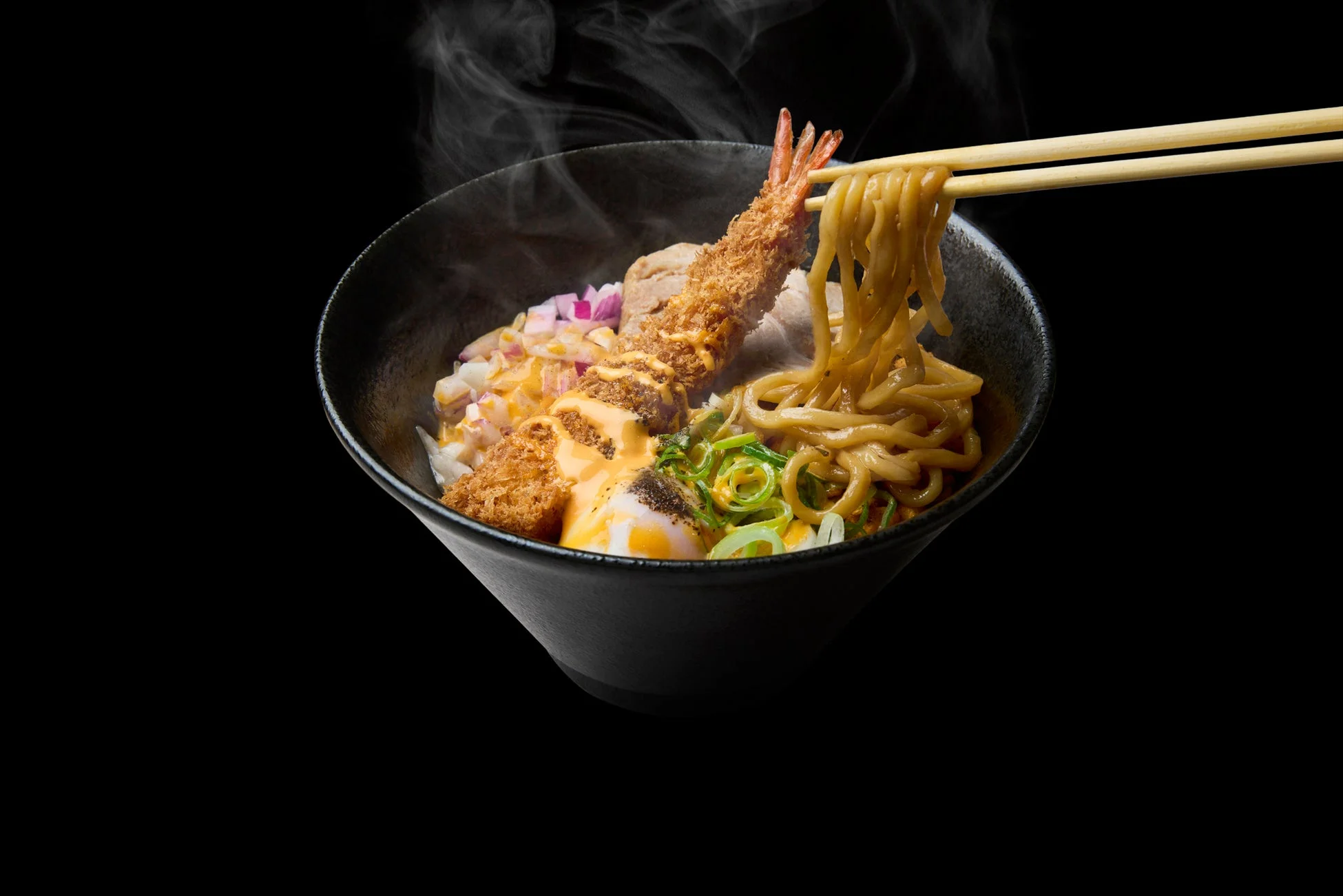 ラーメン/つけ麺、海老天、温泉卵