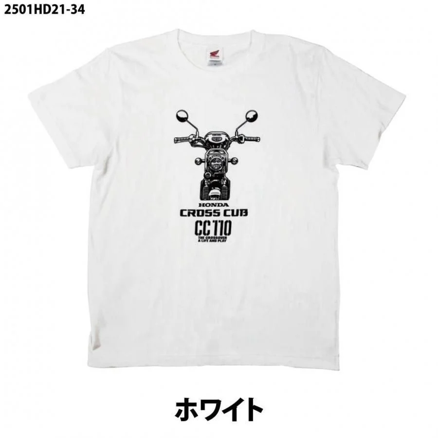 白のクロスカブTシャツ
