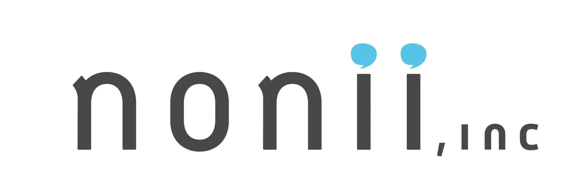 白い背景にグレーの文字で「nonii,inc」と書かれたロゴマーク