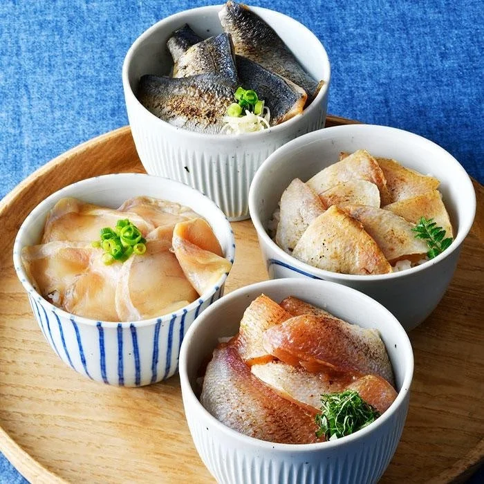 炙り漬け丼セット4種8食(のどぐろ・あじ・レンコダイ・ふぐ)