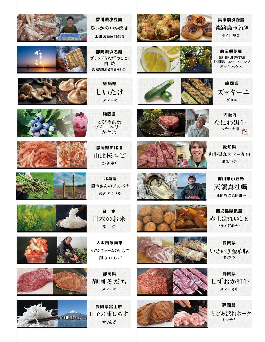 日本全国の特産品と食材