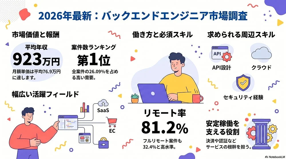 2026年最新 バックエンドエンジニア市場調査