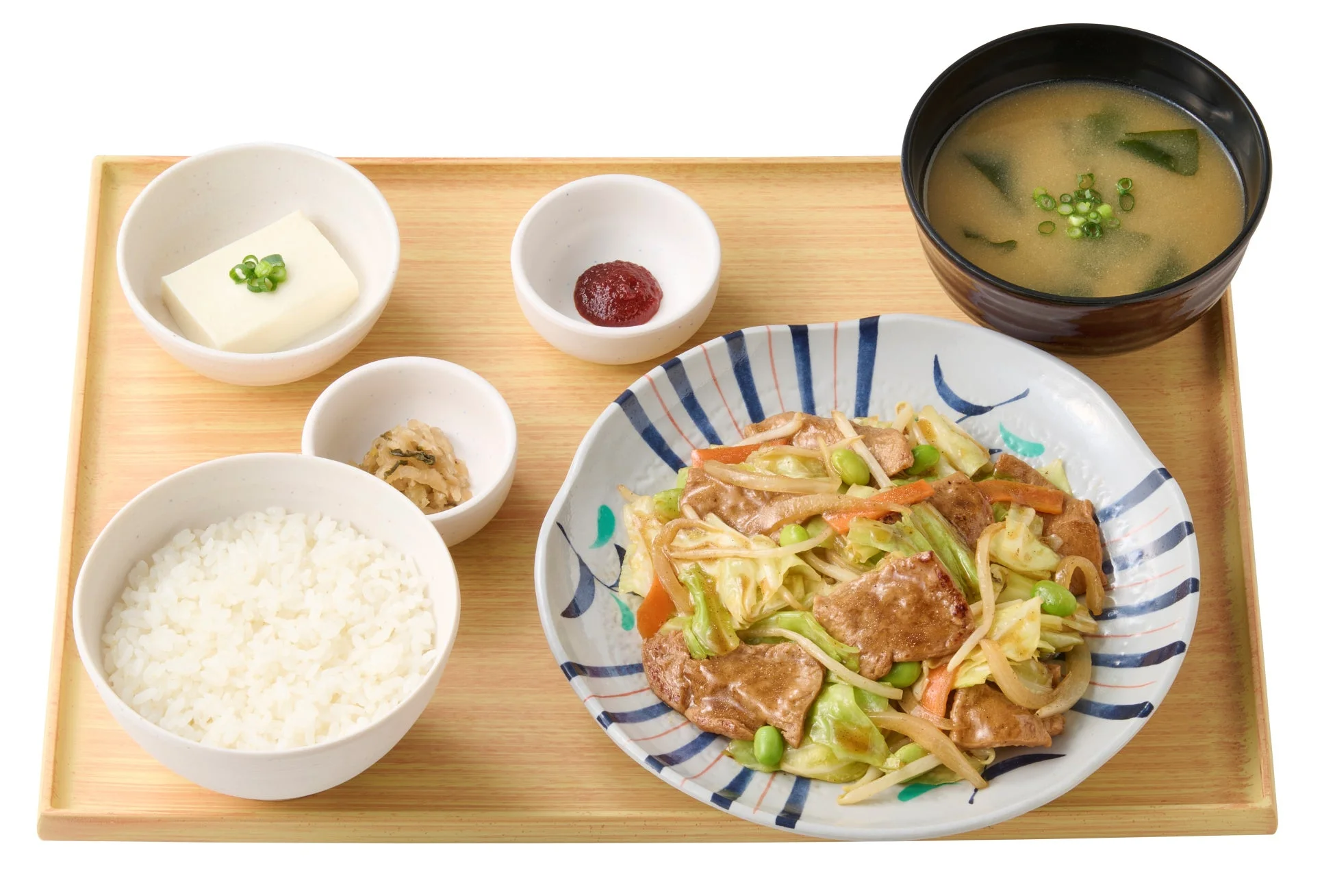 大豆ミートの野菜炒め定食