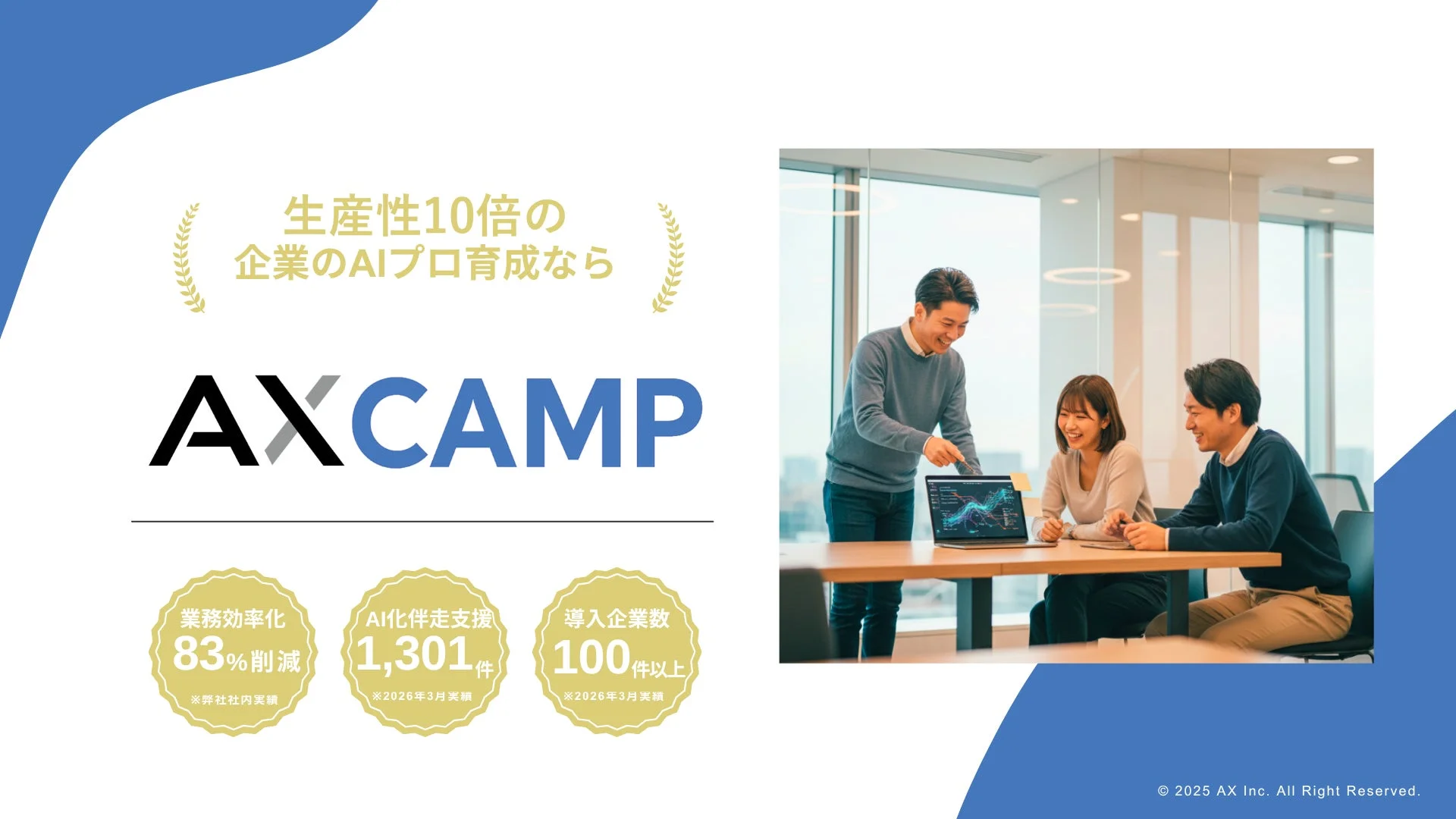 生産性10倍の企業のAIプロ育成なら AXCAMP