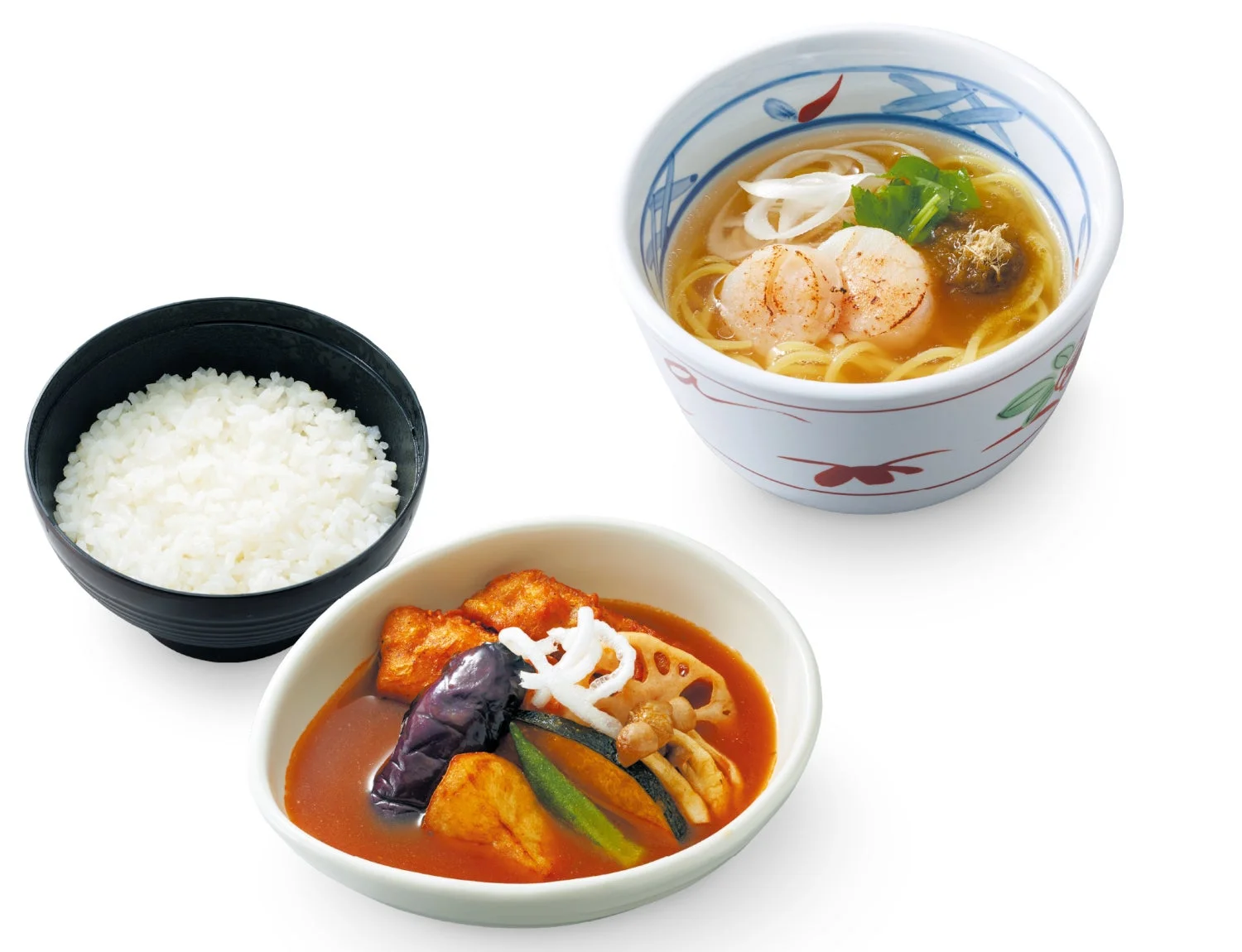 ミニ帆立塩ラーメンとスープカレー
