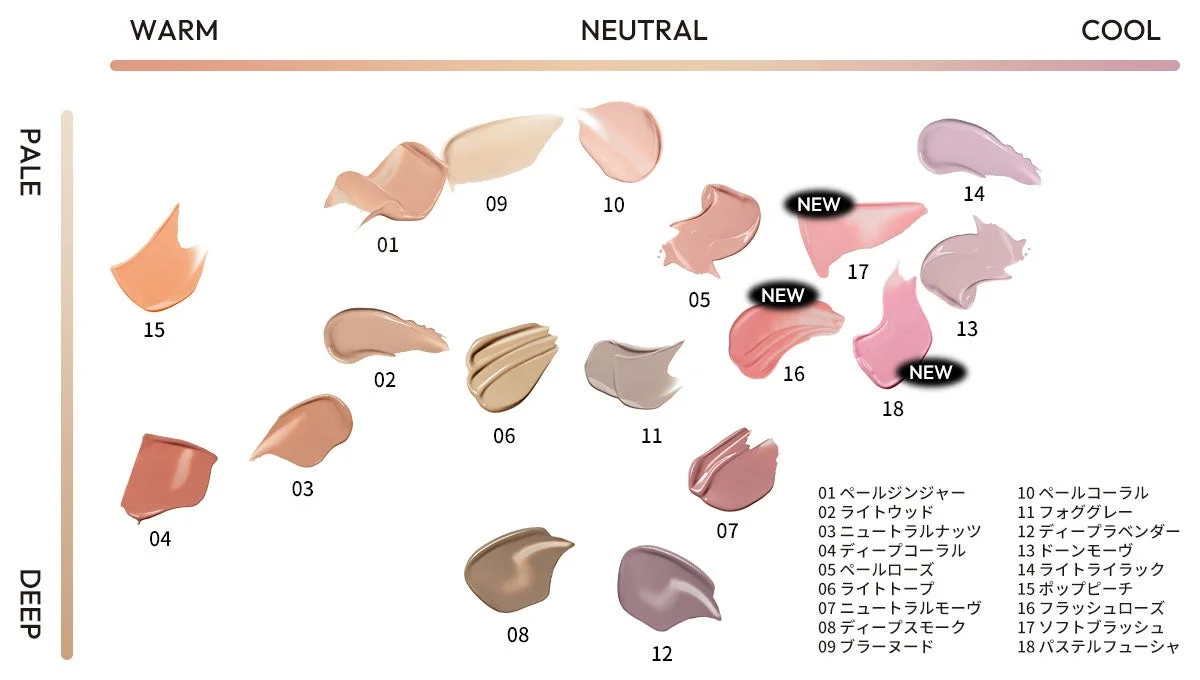 ウィンク アイシェードプライマーのカラーパレット