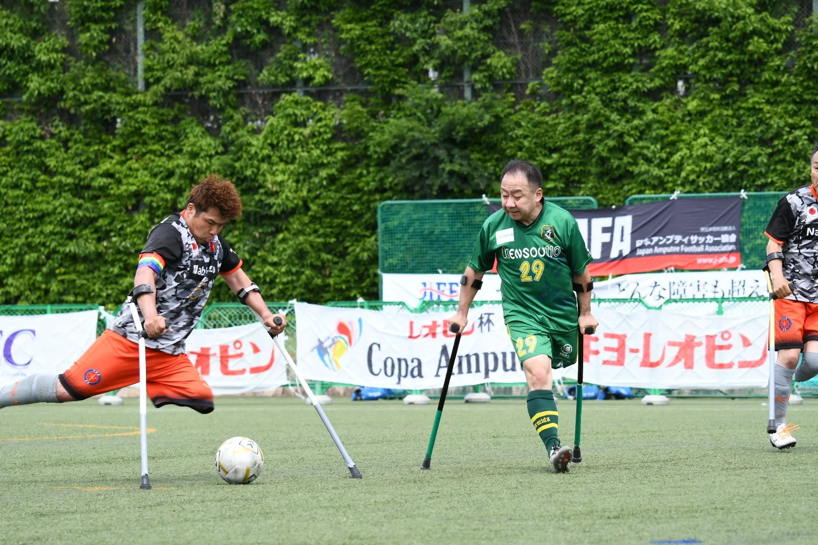 アンプティサッカーの試合風景