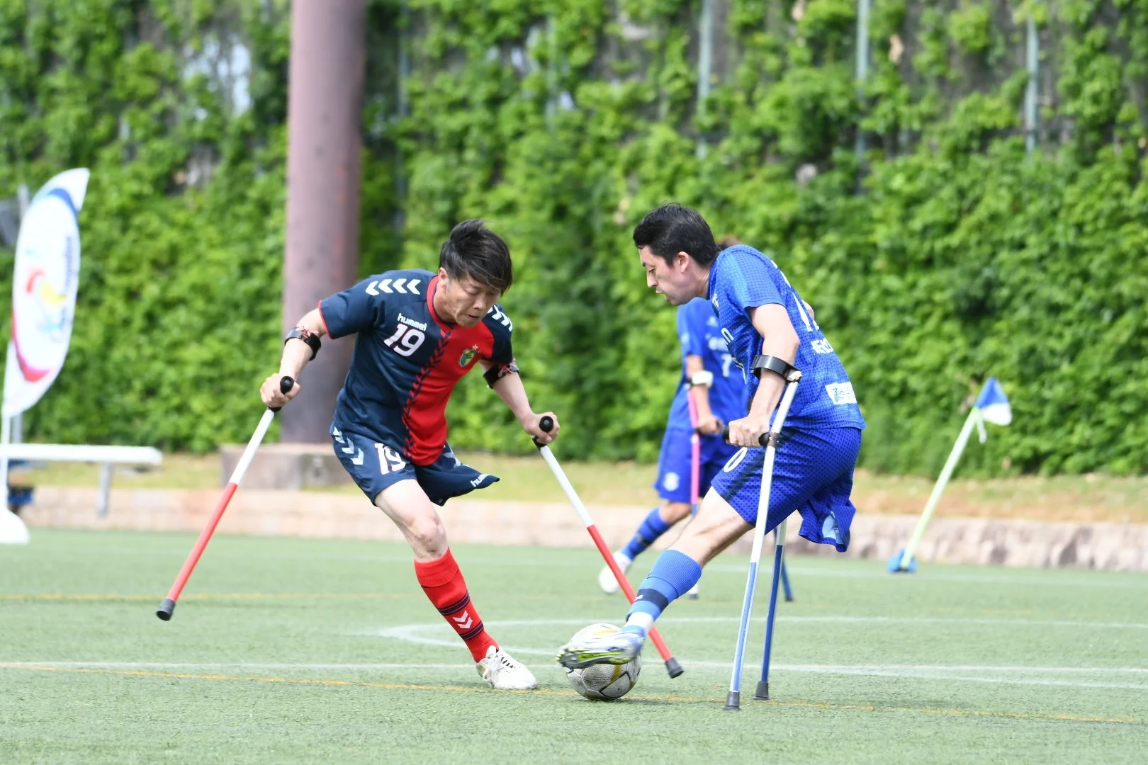 アンプティサッカーの試合風景