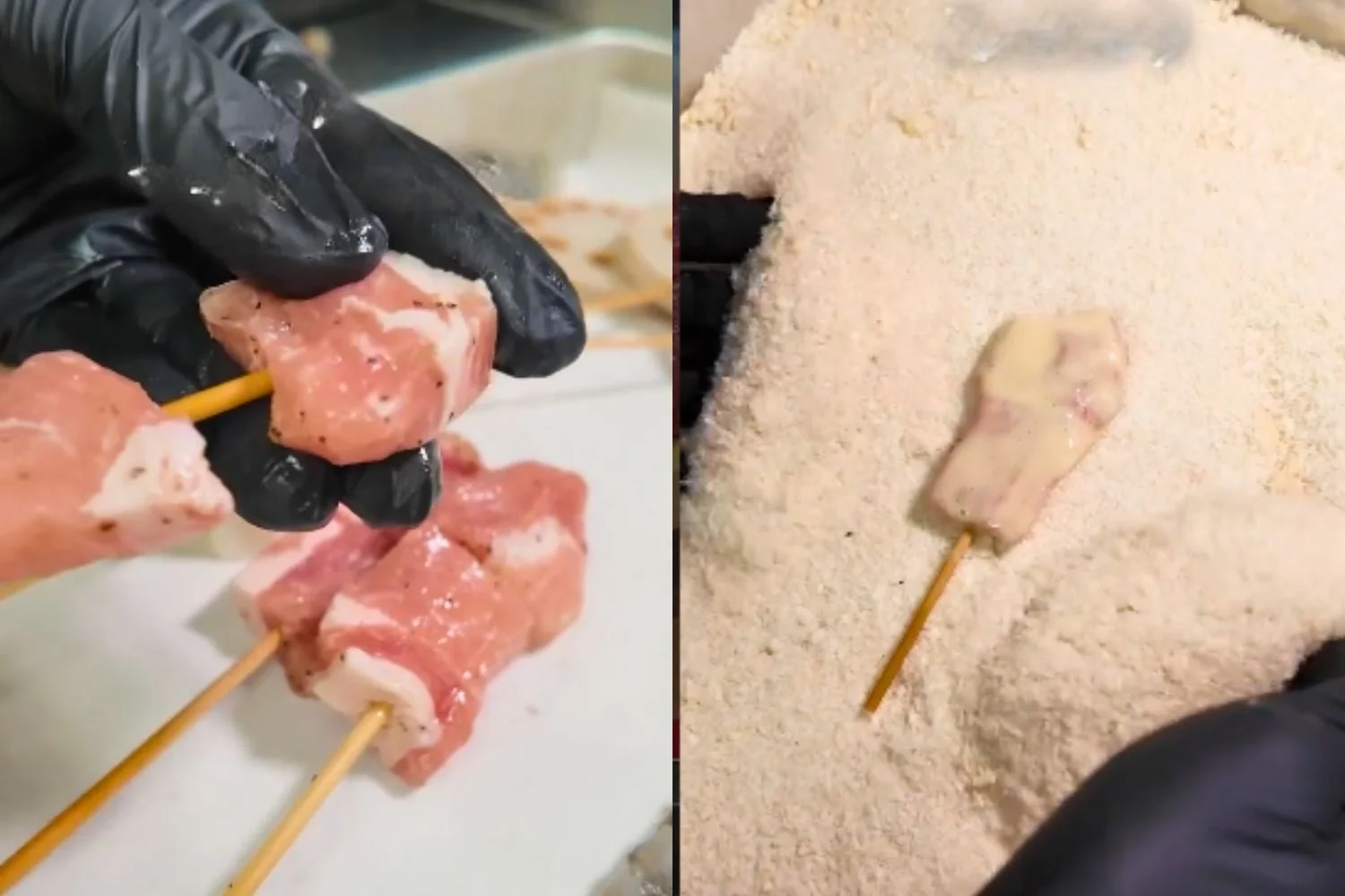 串打ち作業の様子