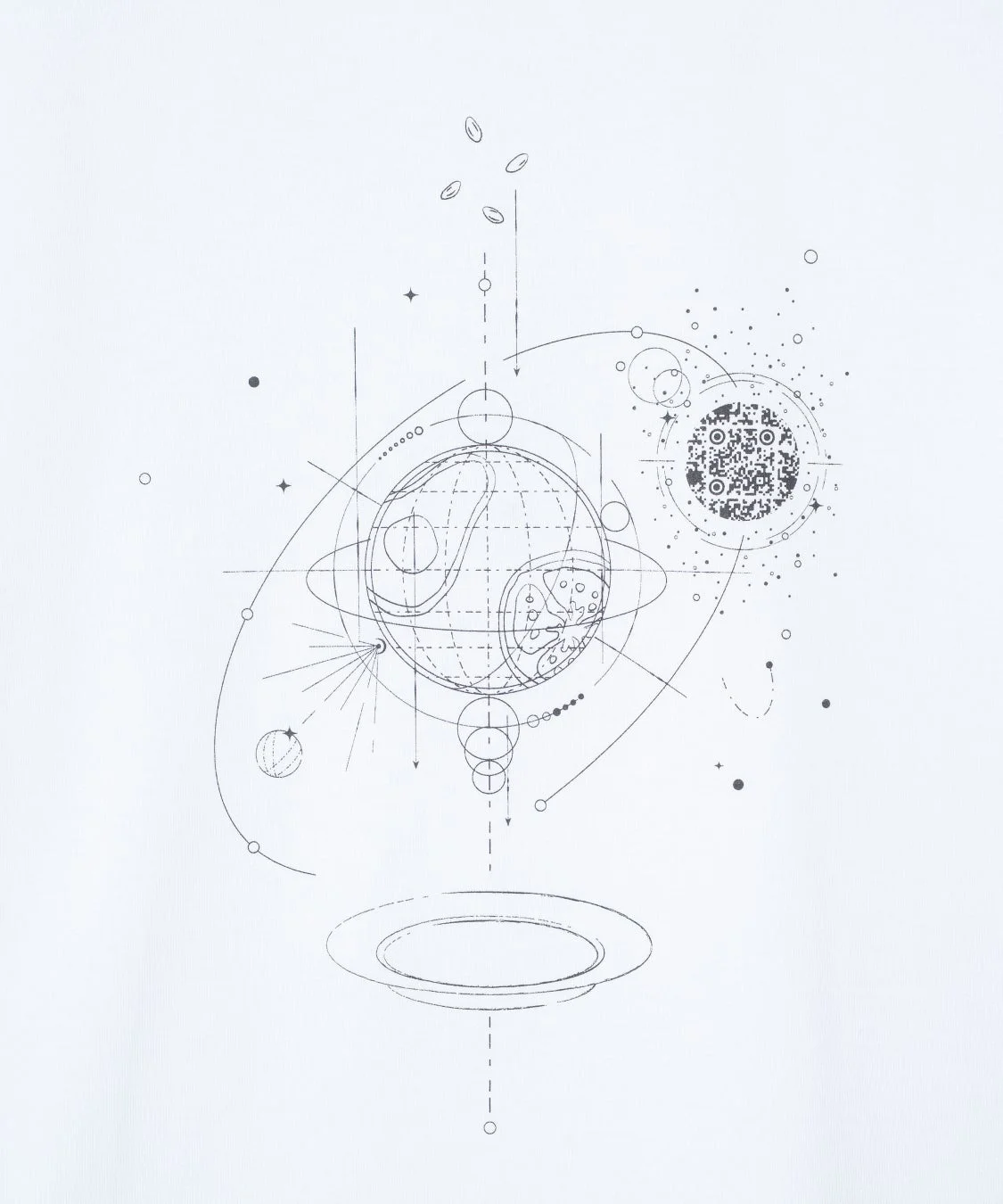 QRコードがデザインされたTシャツの画像