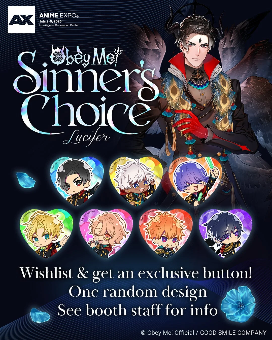 Obey Me! Sinner's Choice Lucifer ウィッシュリスト特典缶バッジ