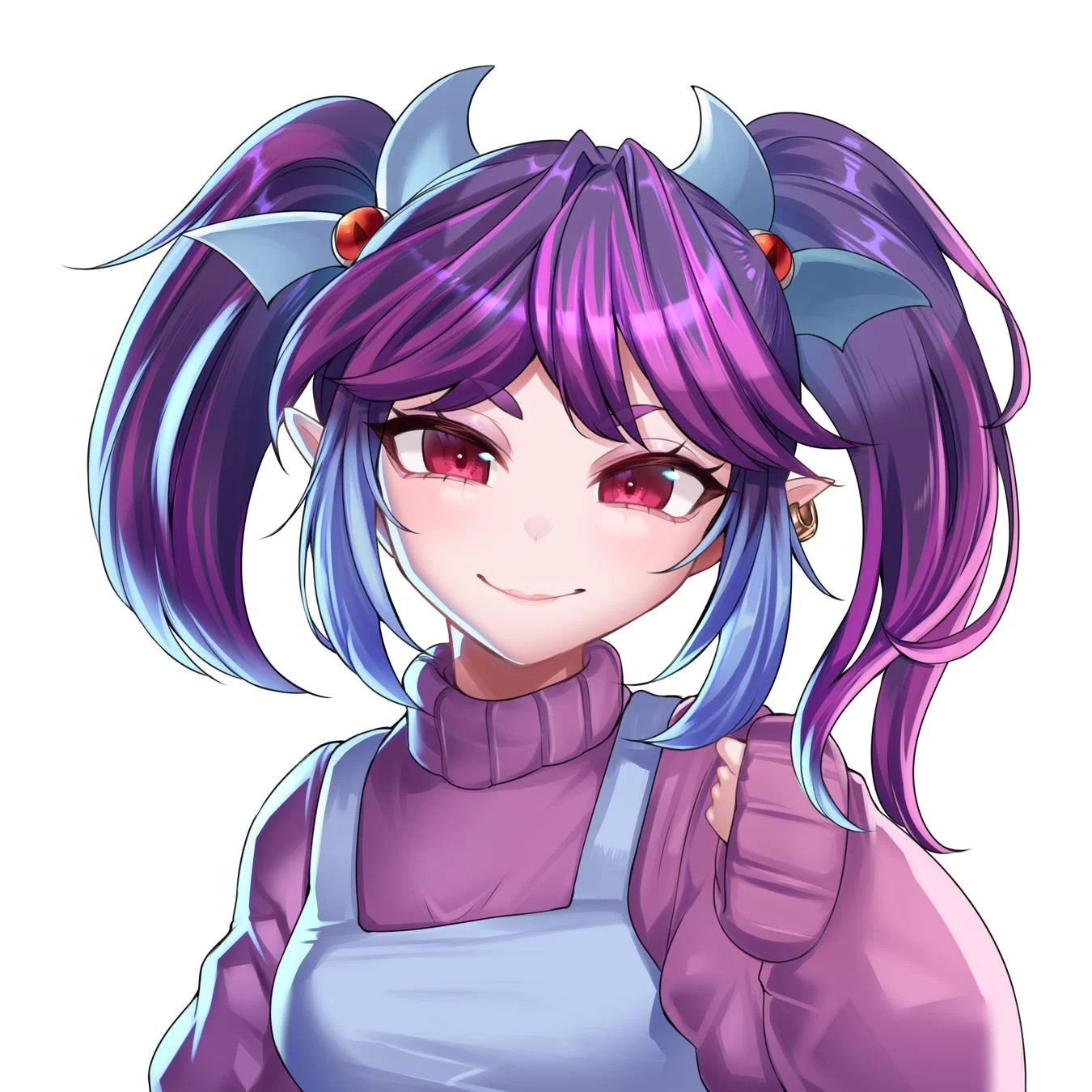 紫髪のツインテールキャラクター