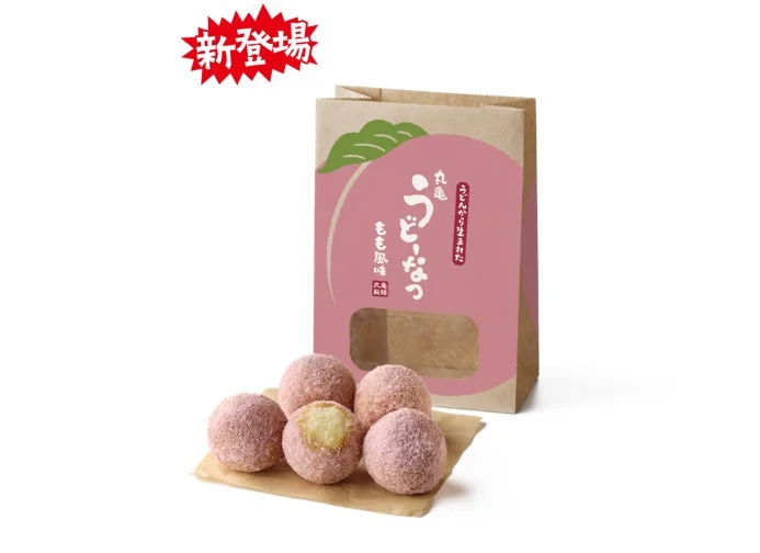 新登場 丸亀 うどんから生まれた うどーなっつ もも風味 丸亀