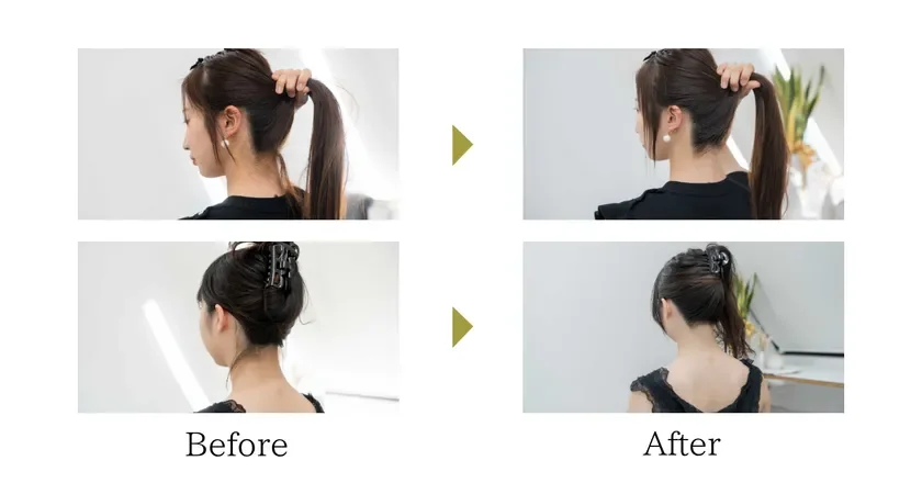 うなじ矯正のBefore After