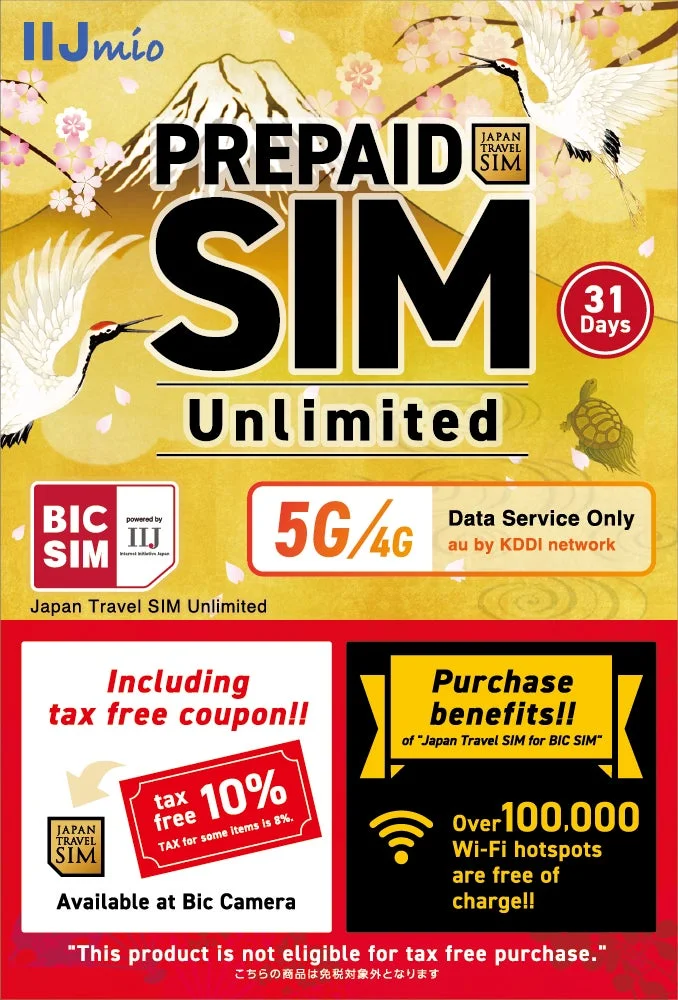 Japan Travel SIM Unlimited for BIC SIM