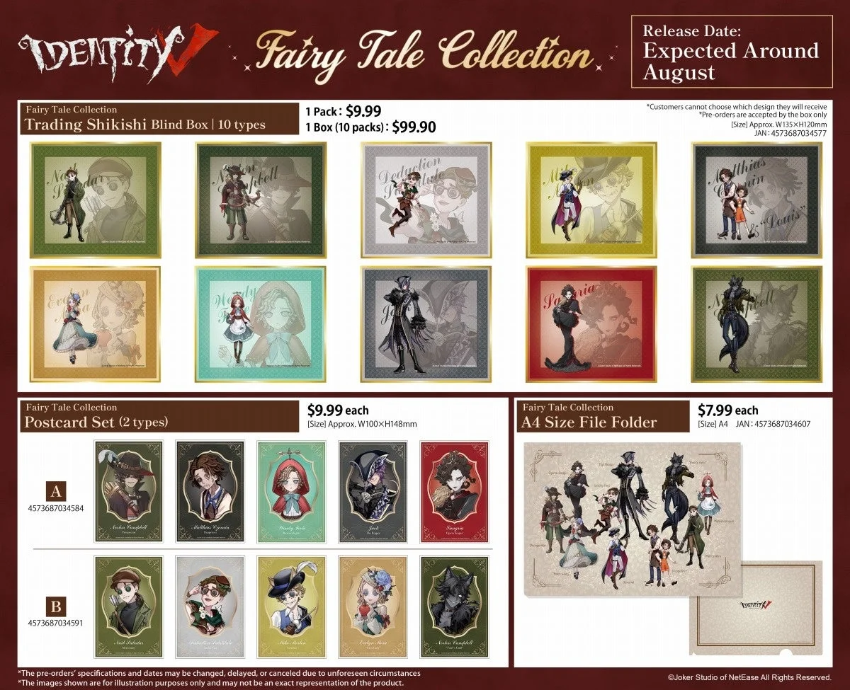 Identity V Fairy Tale Collection 色紙・ポストカード・ファイル