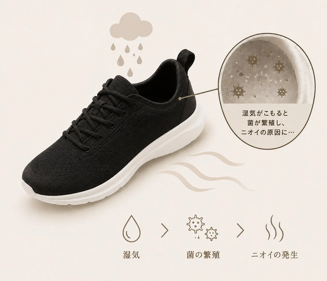 湿気と菌とニオイの関係