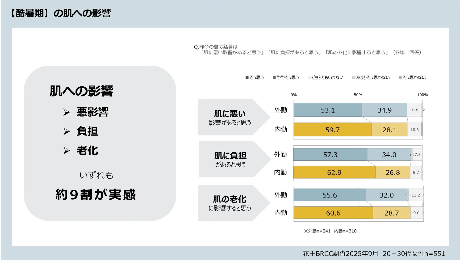 肌への影響に関する調査結果