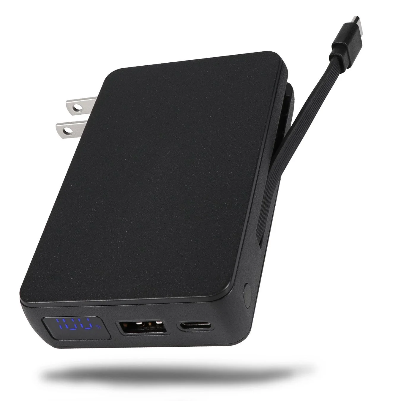 AC充電器一体型 燃えにくいモバイルバッテリー