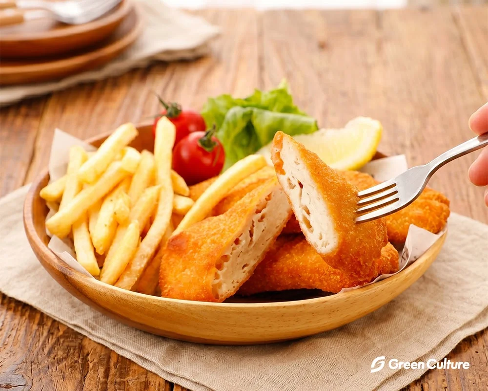 フライドポテトとフィッシュ風の揚げ物
