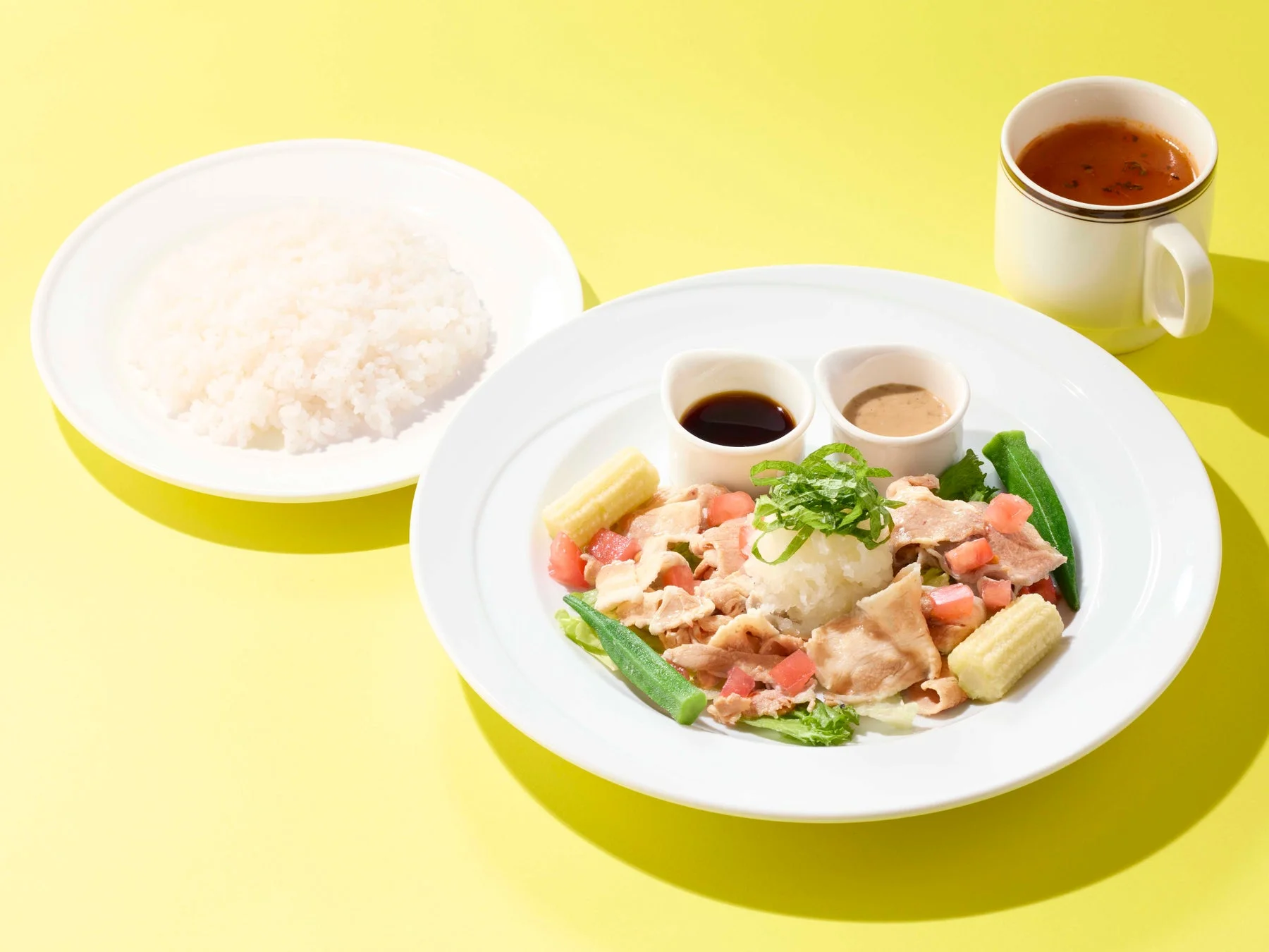 鬼おろし冷やし豚しゃぶプレートランチ