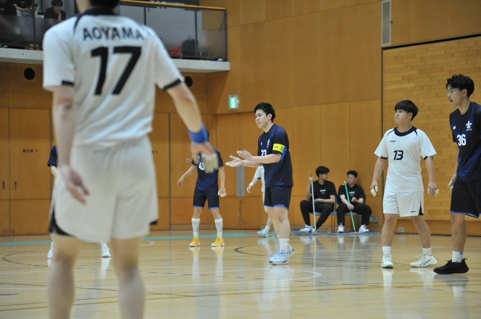 練習中の選手たち