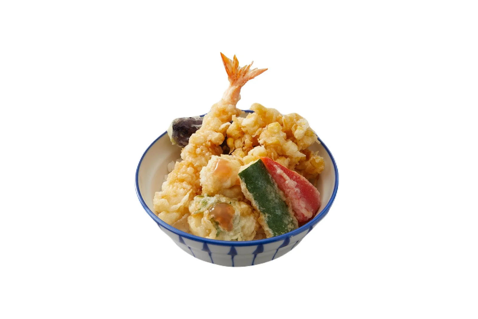 鱧と夏野菜の天丼