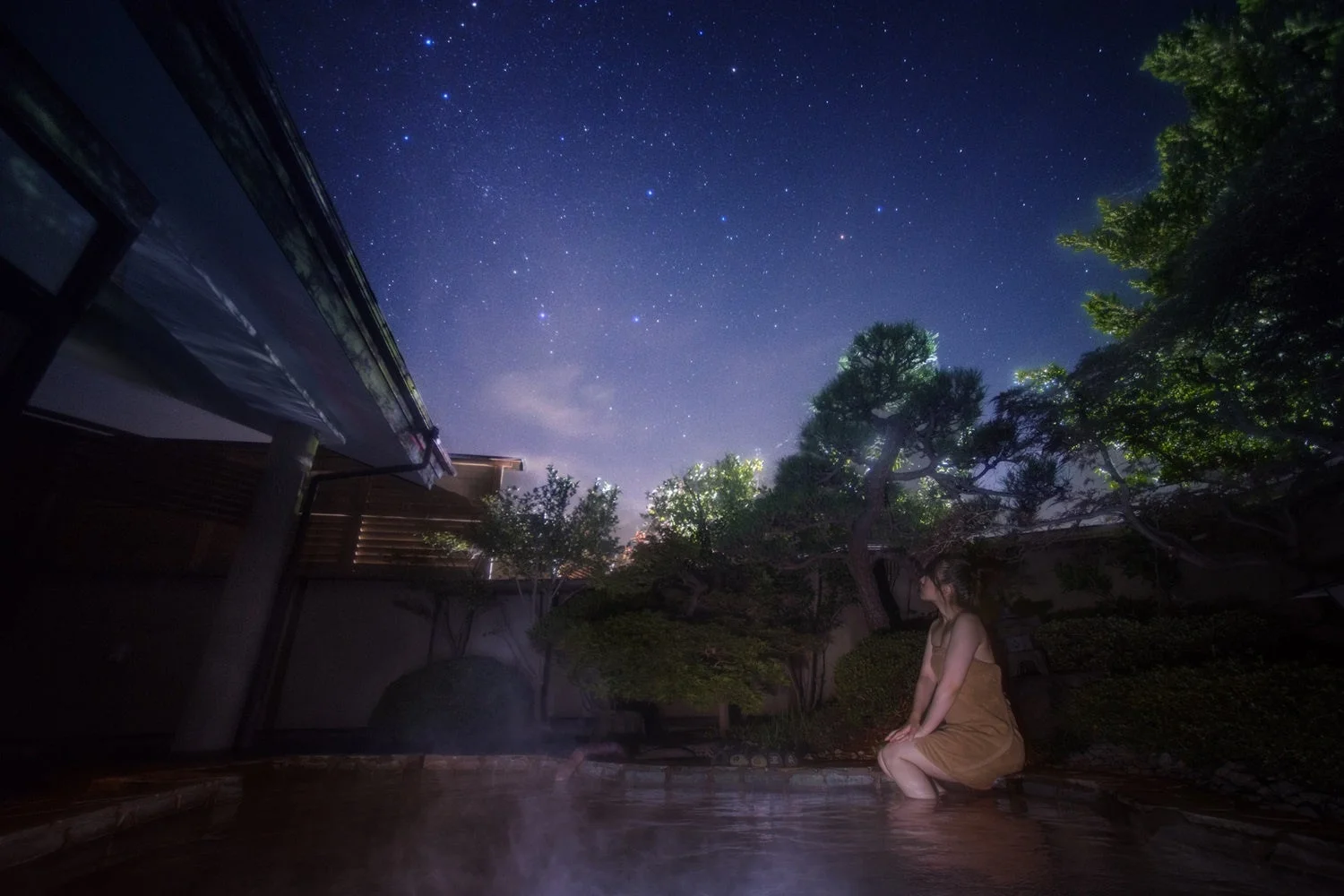 星空露天風呂