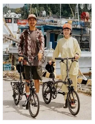 港でのBromptonサイクリング
