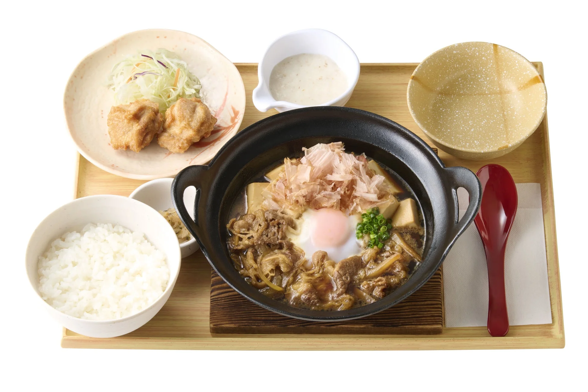 ~だし香る~【から揚げ小鉢付】牛肉豆腐と国産とろろ定食