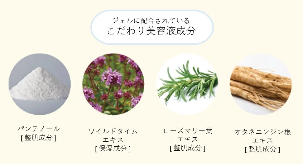 ジェルに配合されている美容液成分