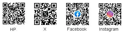 公式SNSとHPのQRコード