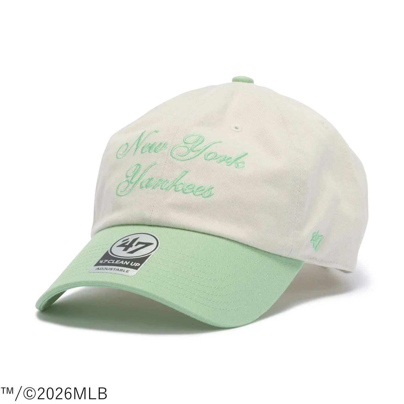 New York Yankees キャップ クリーム/ミントグリーン