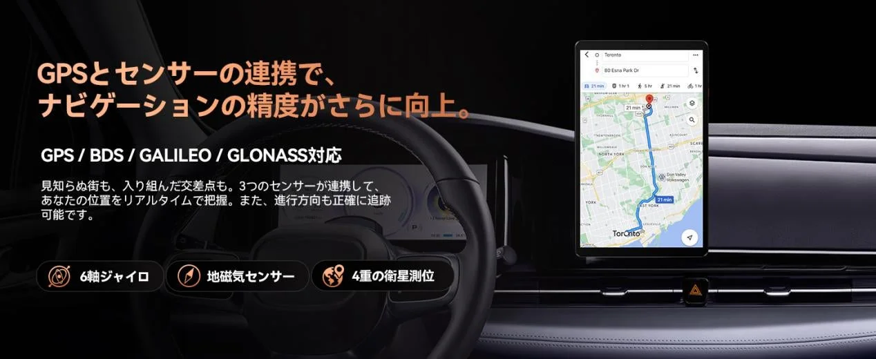 GPSと各種センサーの連携による高精度ナビゲーション