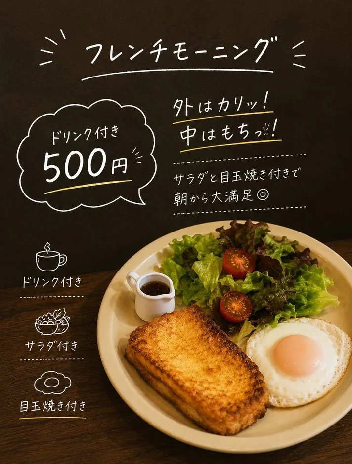 フレンチモーニングセットの広告画像