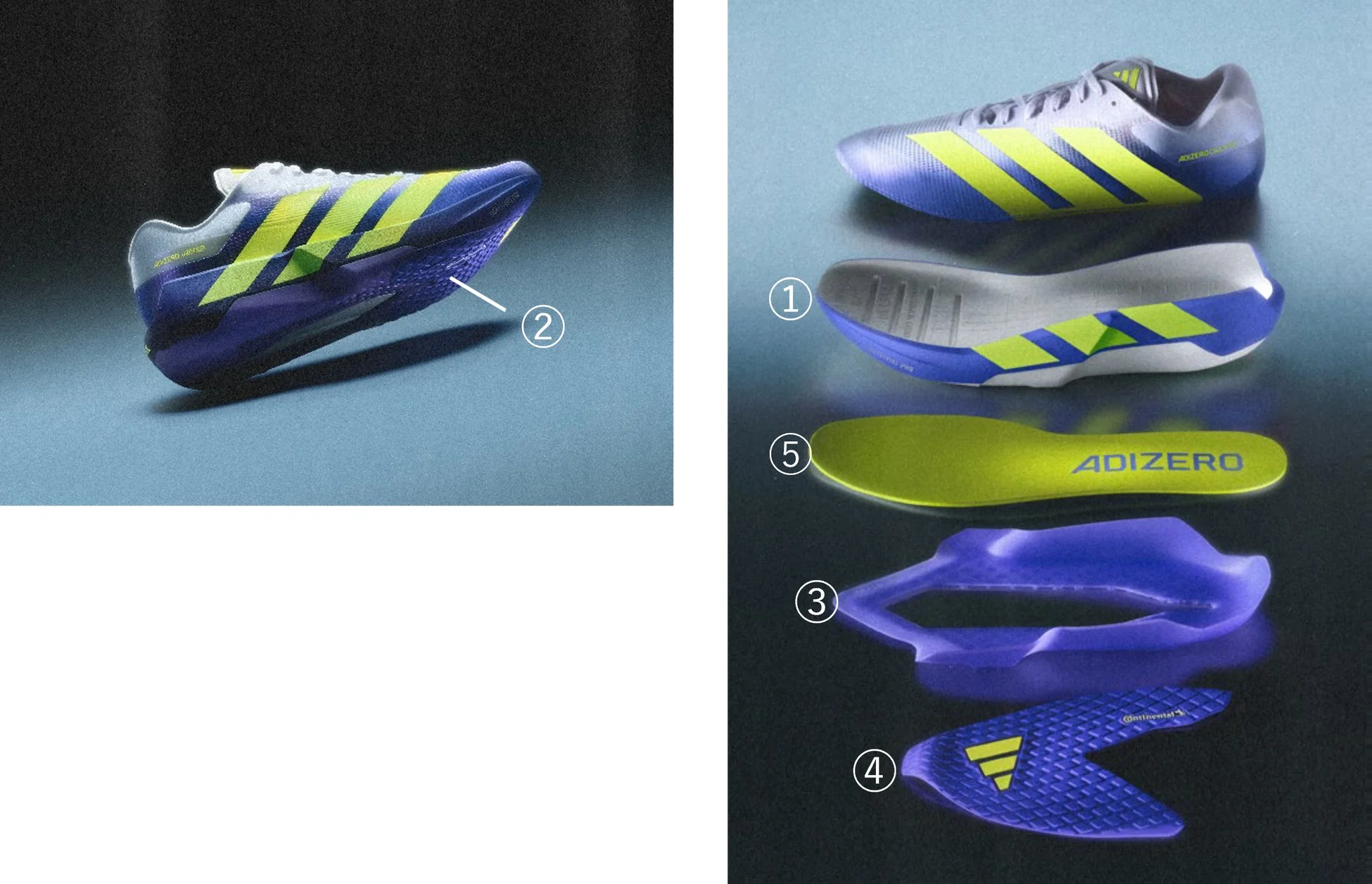 ADIZERO PRO Continental 分解図