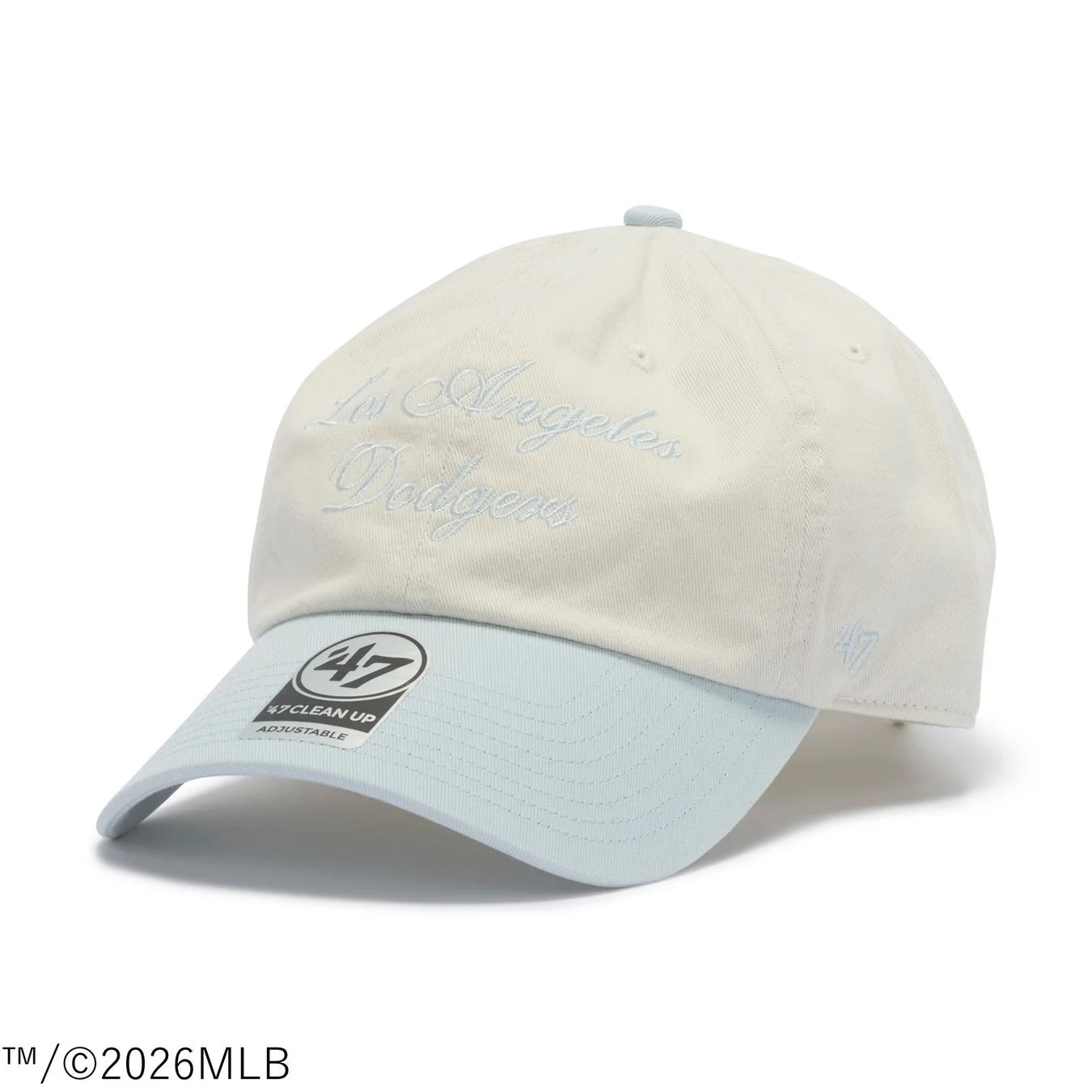 Los Angeles Dodgers キャップ クリーム/水色