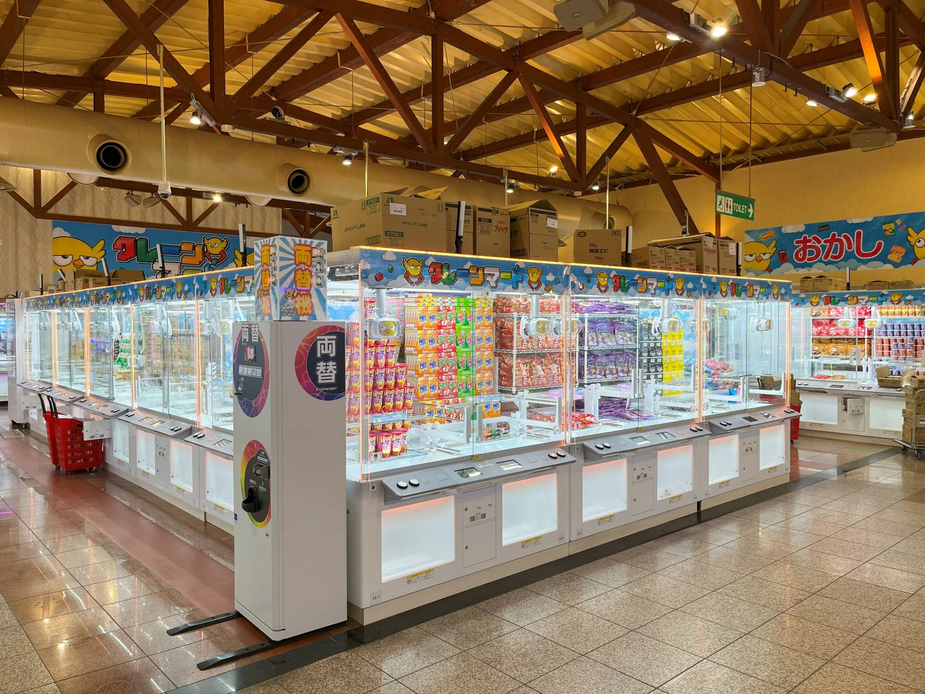 お菓子が景品のクレーンゲーム