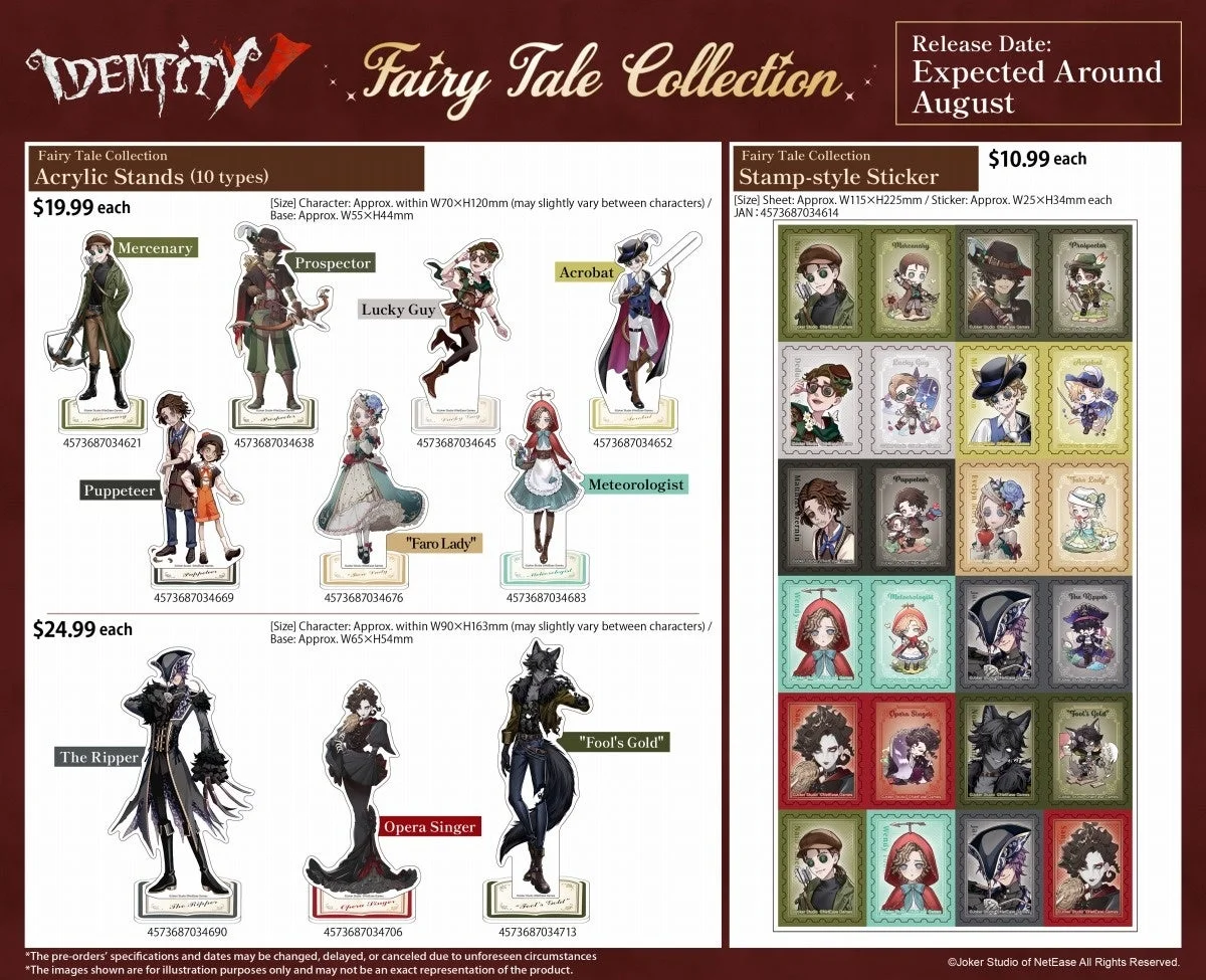 Identity V Fairy Tale Collection アクリルスタンド・ステッカー