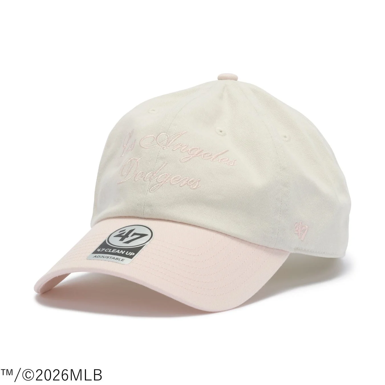 Los Angeles Dodgers キャップ ベージュ/ピンク